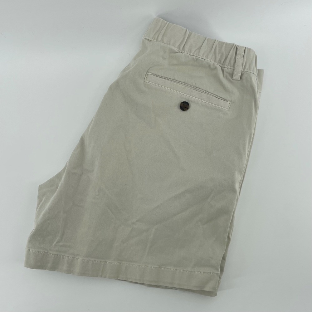 Bearbottom Men's Stretch Chino Shorts Stone Khaki 5.5 Inseam Size Large
